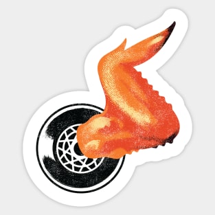 Hot Wings (black variant) Sticker